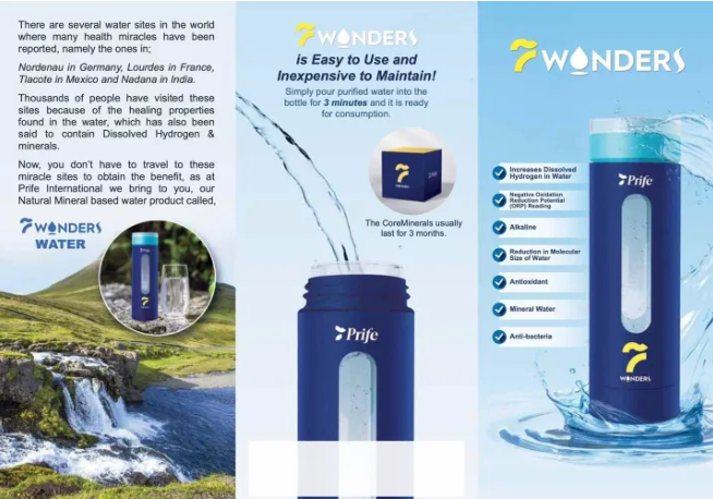 Prife 7 Wonders Water Bottle Filtration